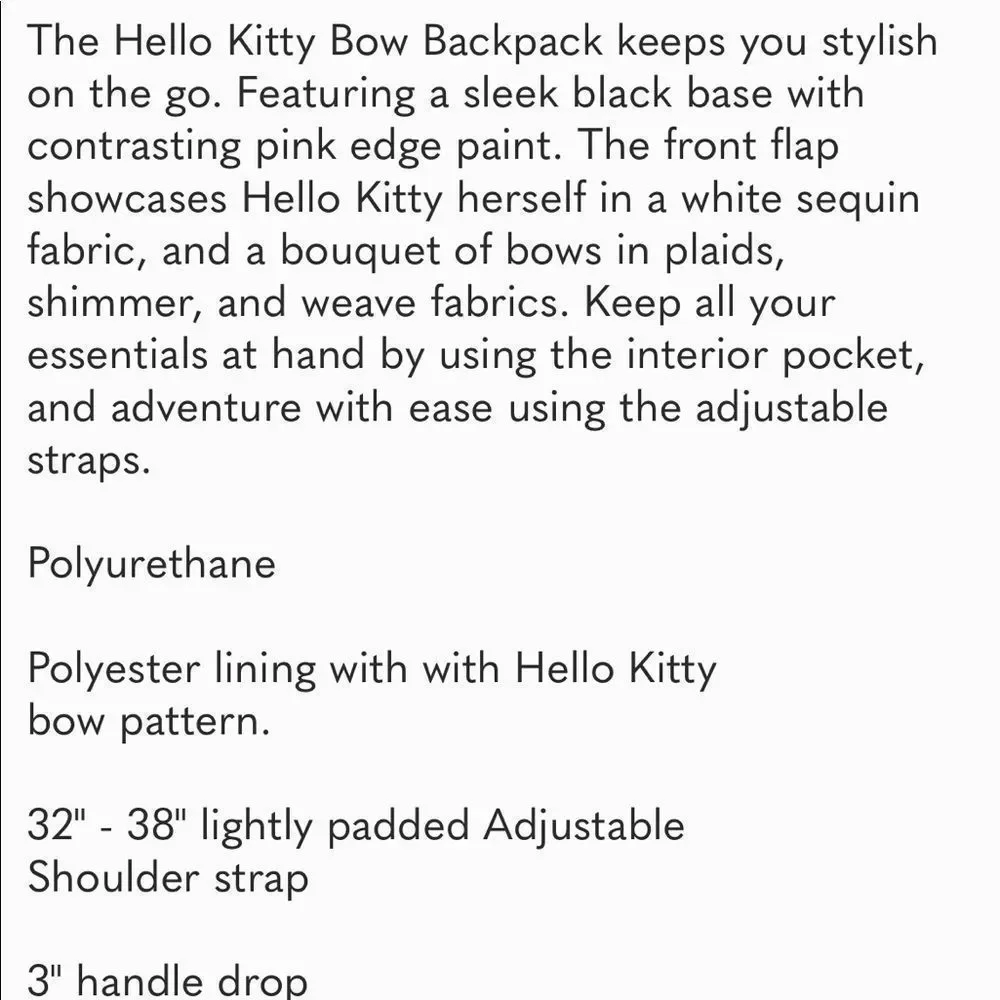 Hello Kitty Backpack  - Picture 4 of 9